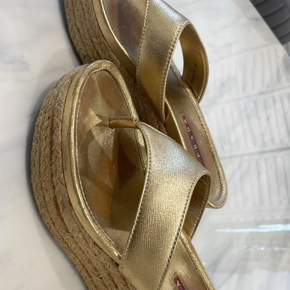 PRADA ESPADRILLE WEDGE SLIDES - Picture 7 of 8